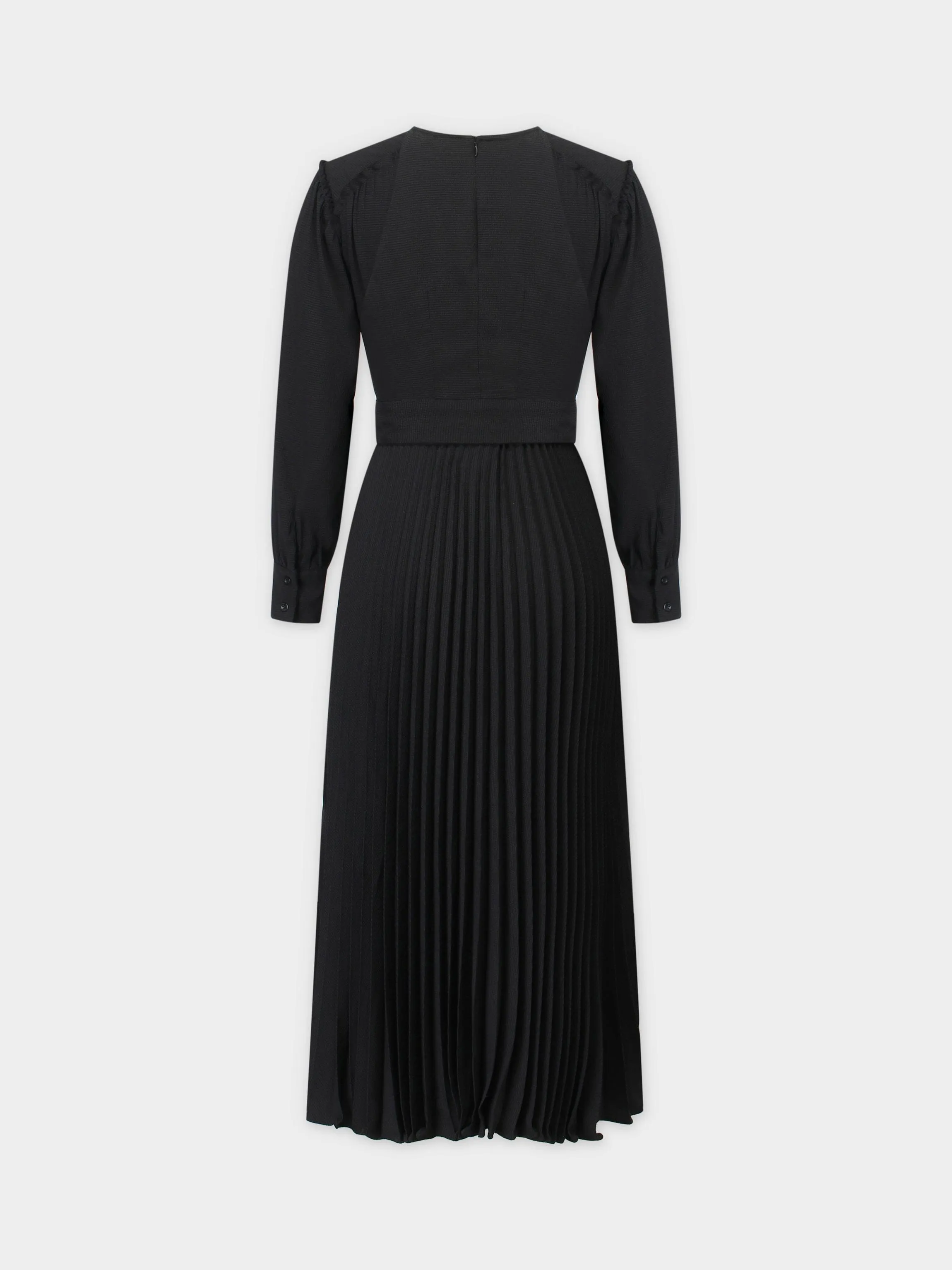 BACK OVERLAY DRESS-BLACK