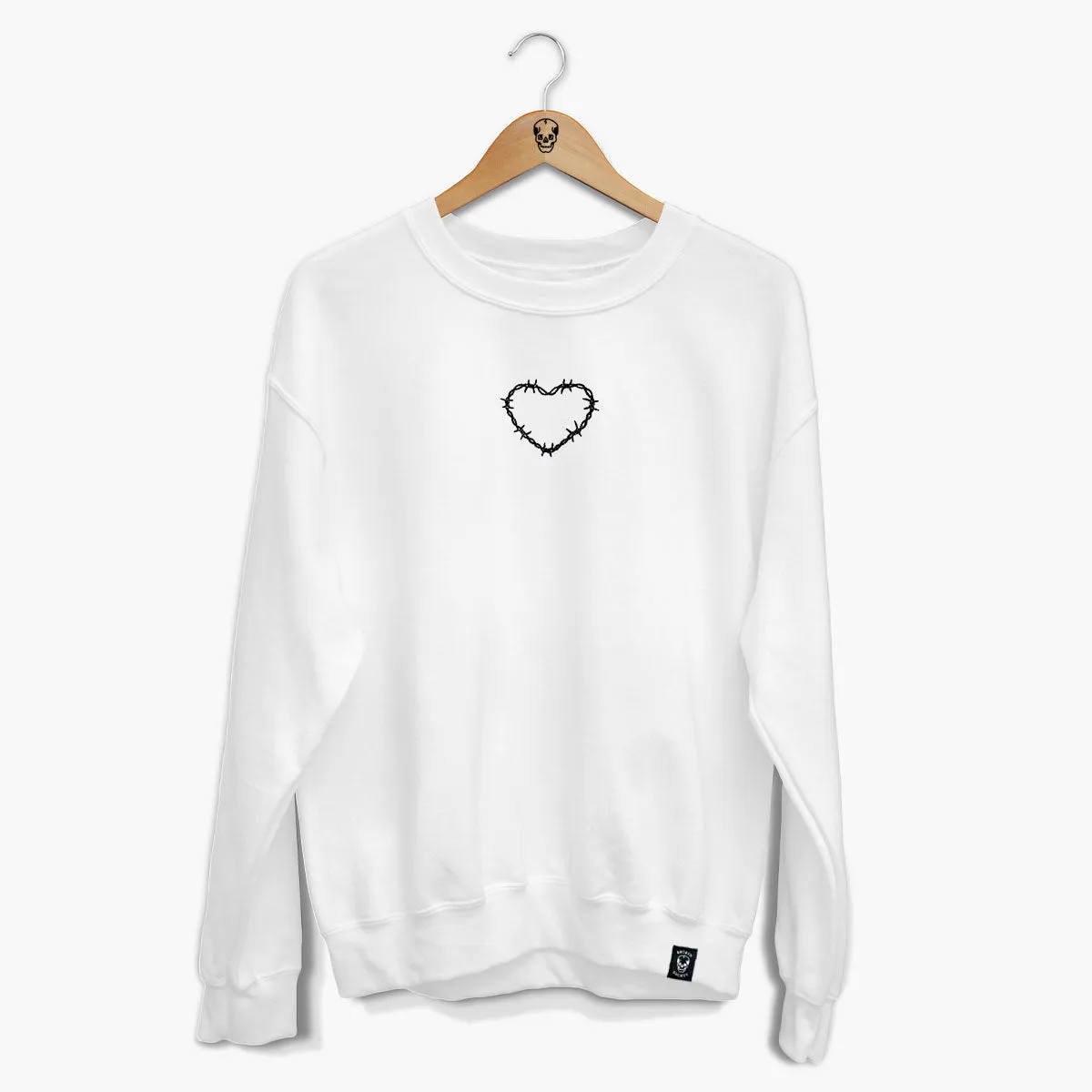 Barbed Wire Heart Embroidered Sweatshirt (Unisex)
