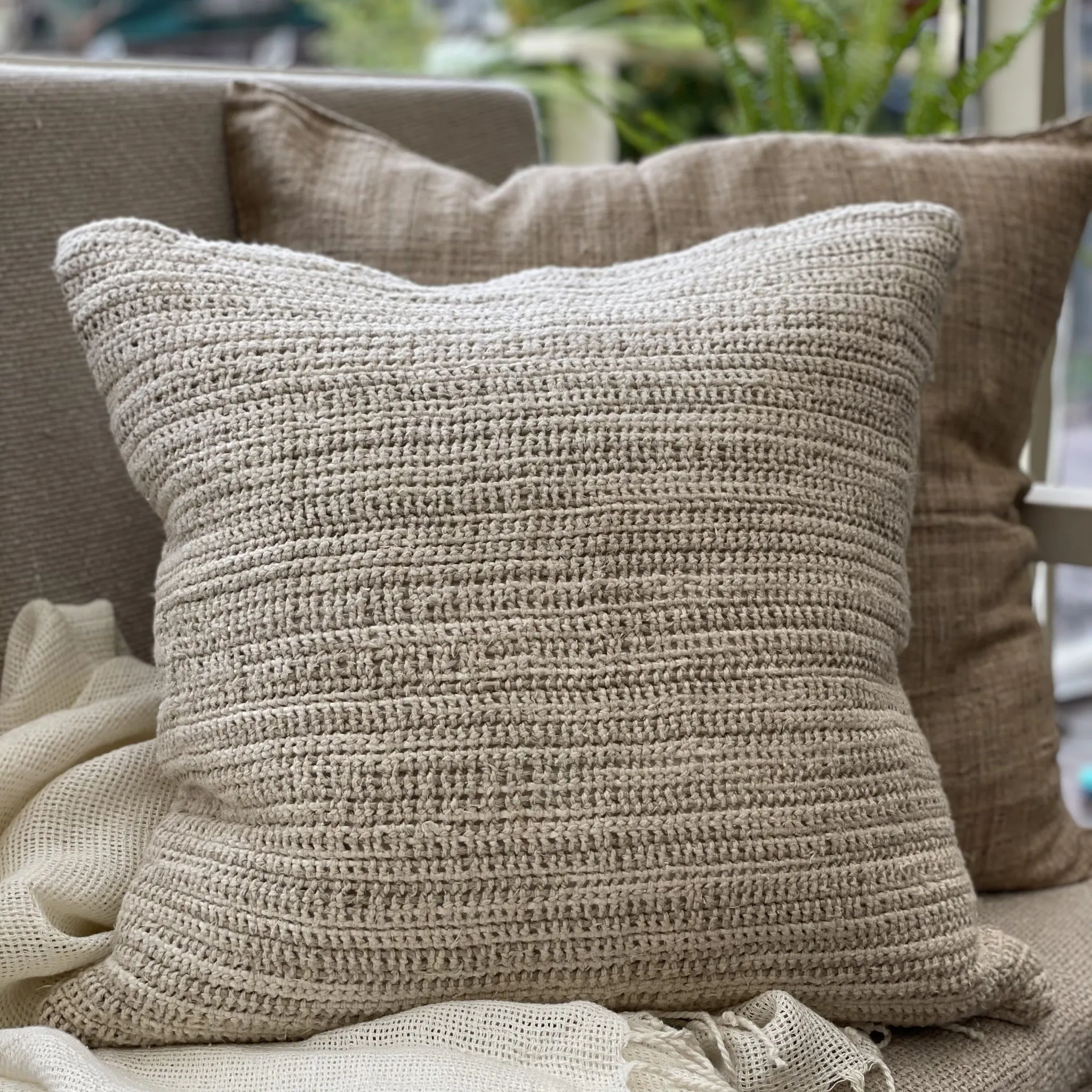 Bergen Ombre Stonewashed Linen Cushion Cover