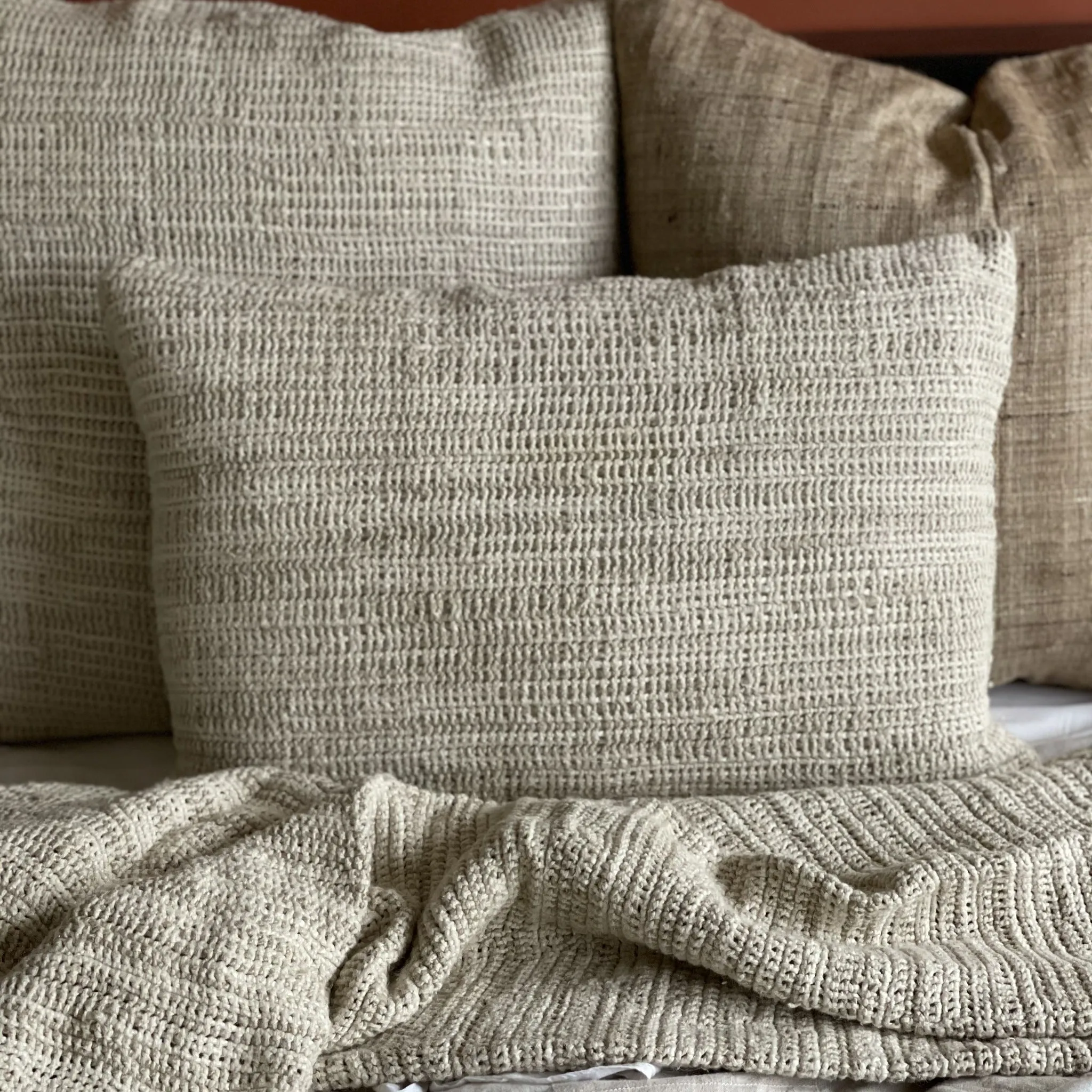 Bergen Ombre Stonewashed Linen Cushion Cover