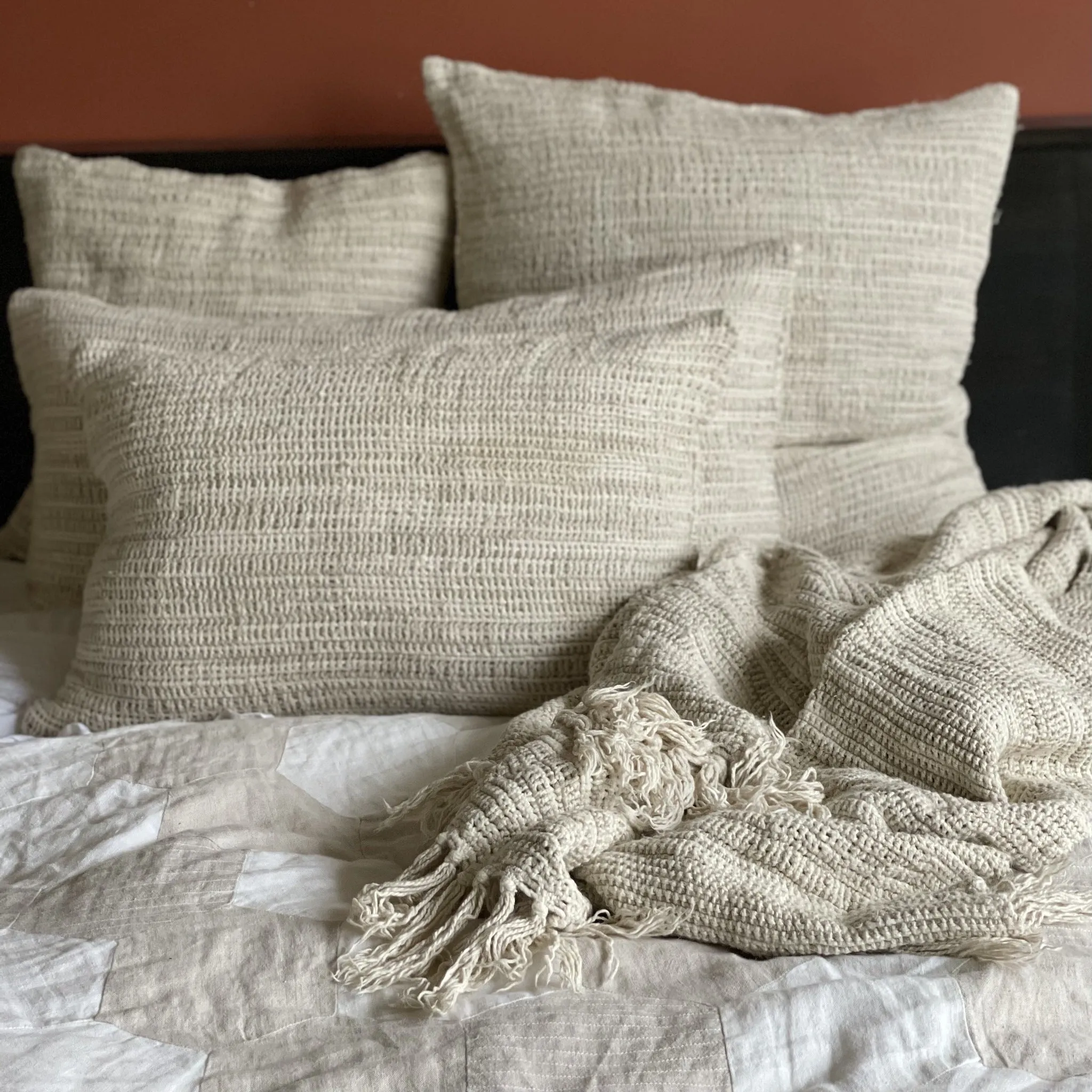 Bergen Ombre Stonewashed Linen Cushion Cover