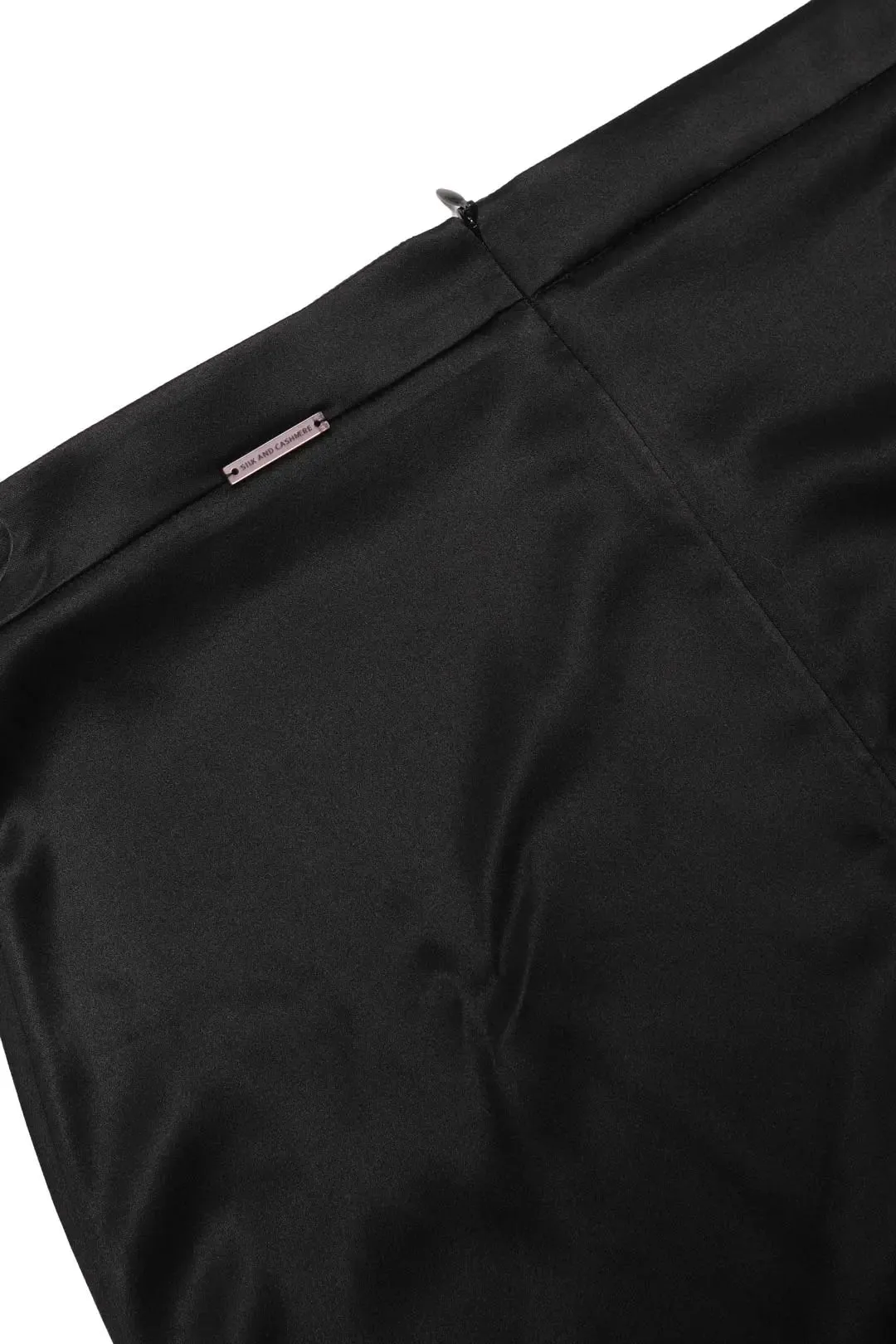 Black Pure Silk Audrey Short Skirt