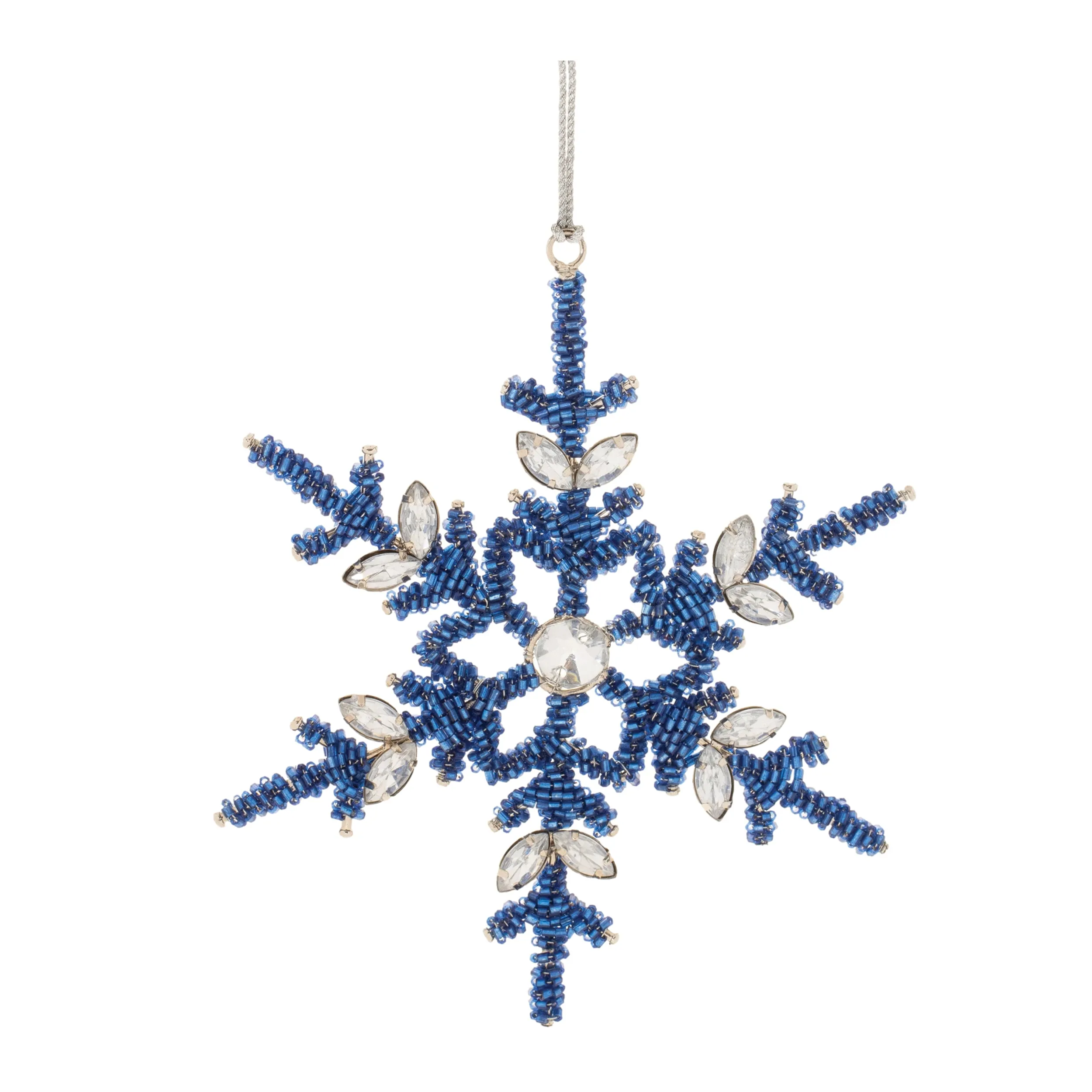 Blue Glass Bead Ornament -2 Styles