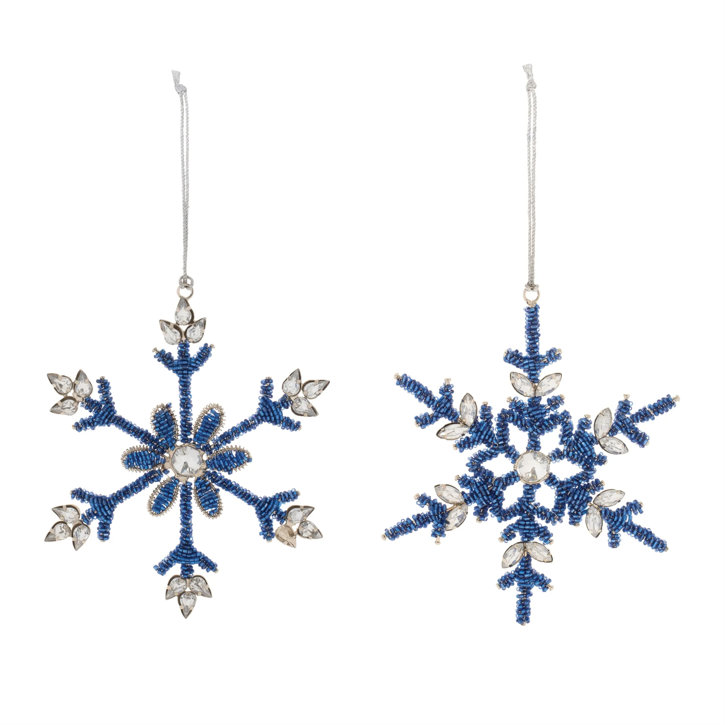 Blue Glass Bead Ornament -2 Styles
