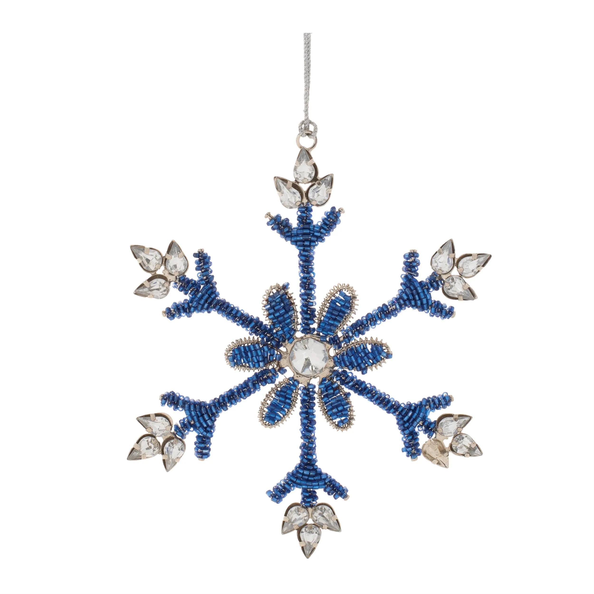 Blue Glass Bead Ornament -2 Styles