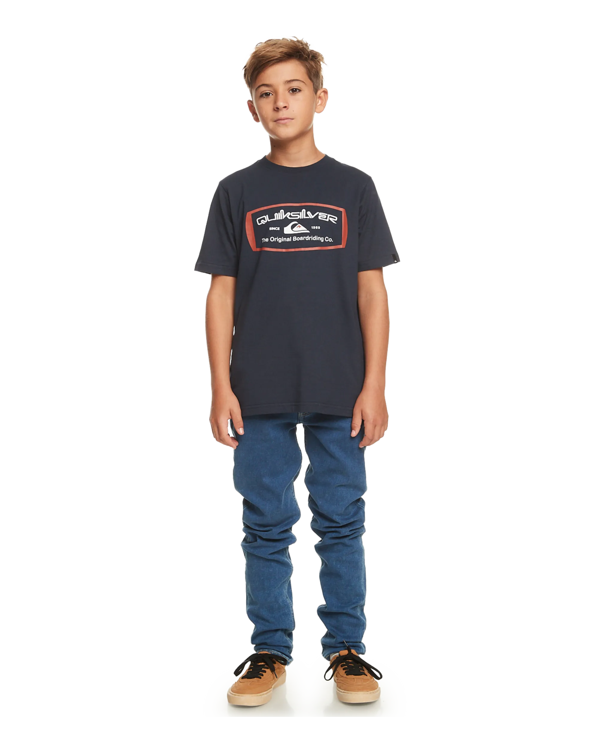 Boys Mind Barrel T-Shirt in Navy Blazer