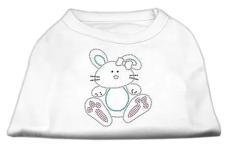 Bunny Rhinestone Dog Shirt White XL (16)