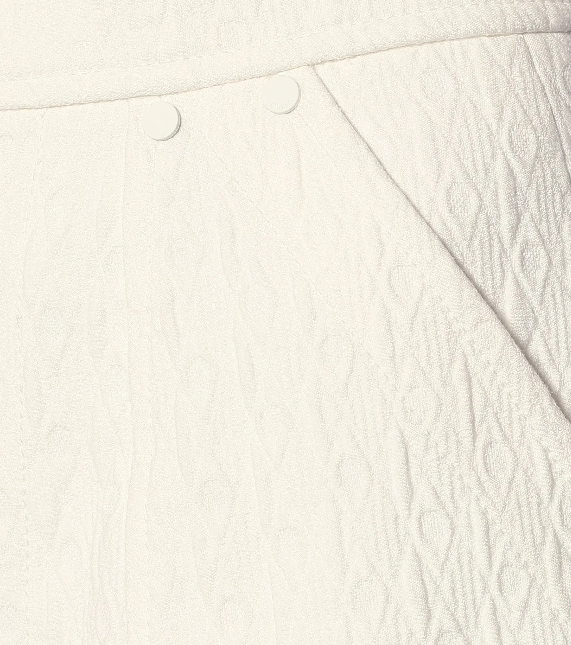 Chloe Scalloped Quilted Cotton Jacquard Shorts - Current Season
