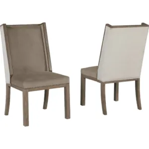 Chrestner Side Chair - Brown/Beige - (D983-02)