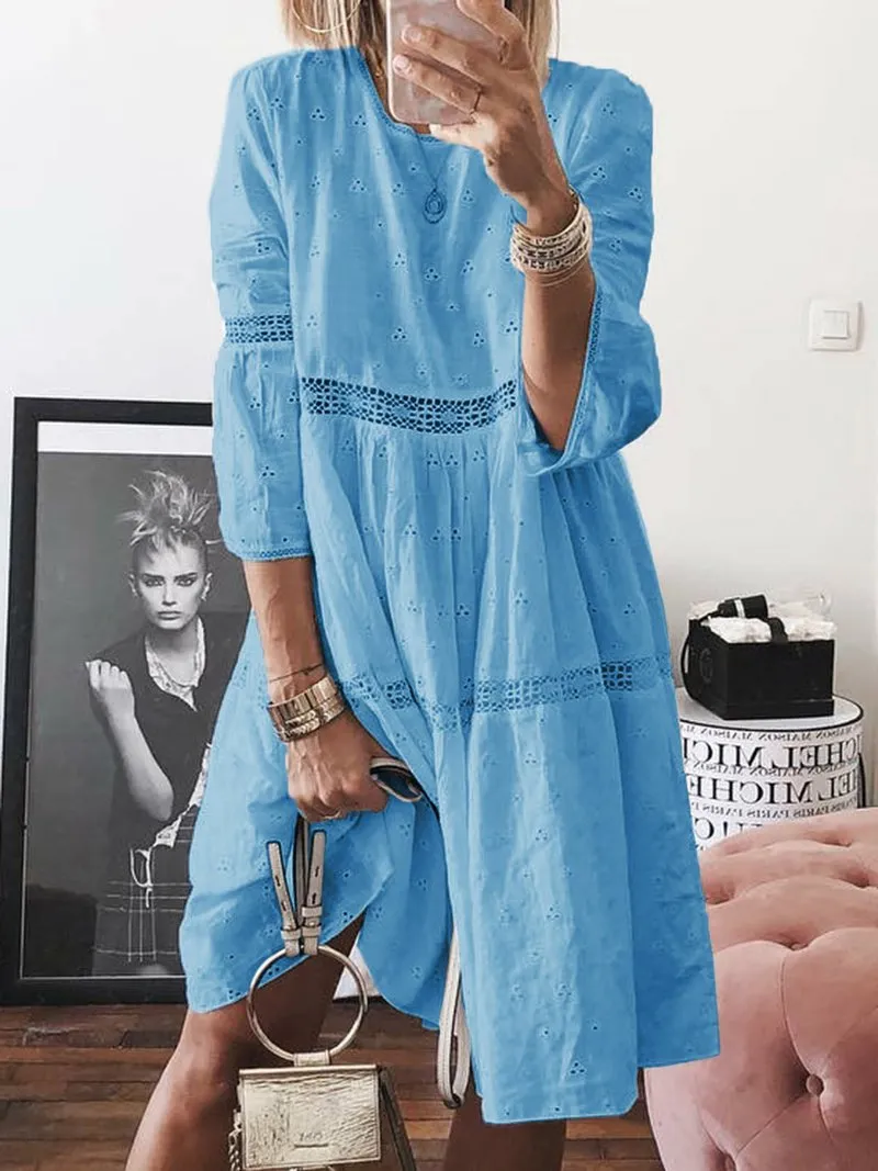 Claire - Embroidered cotton dress