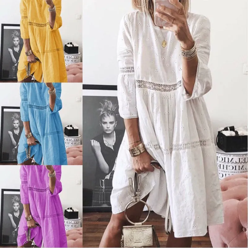 Claire - Embroidered cotton dress