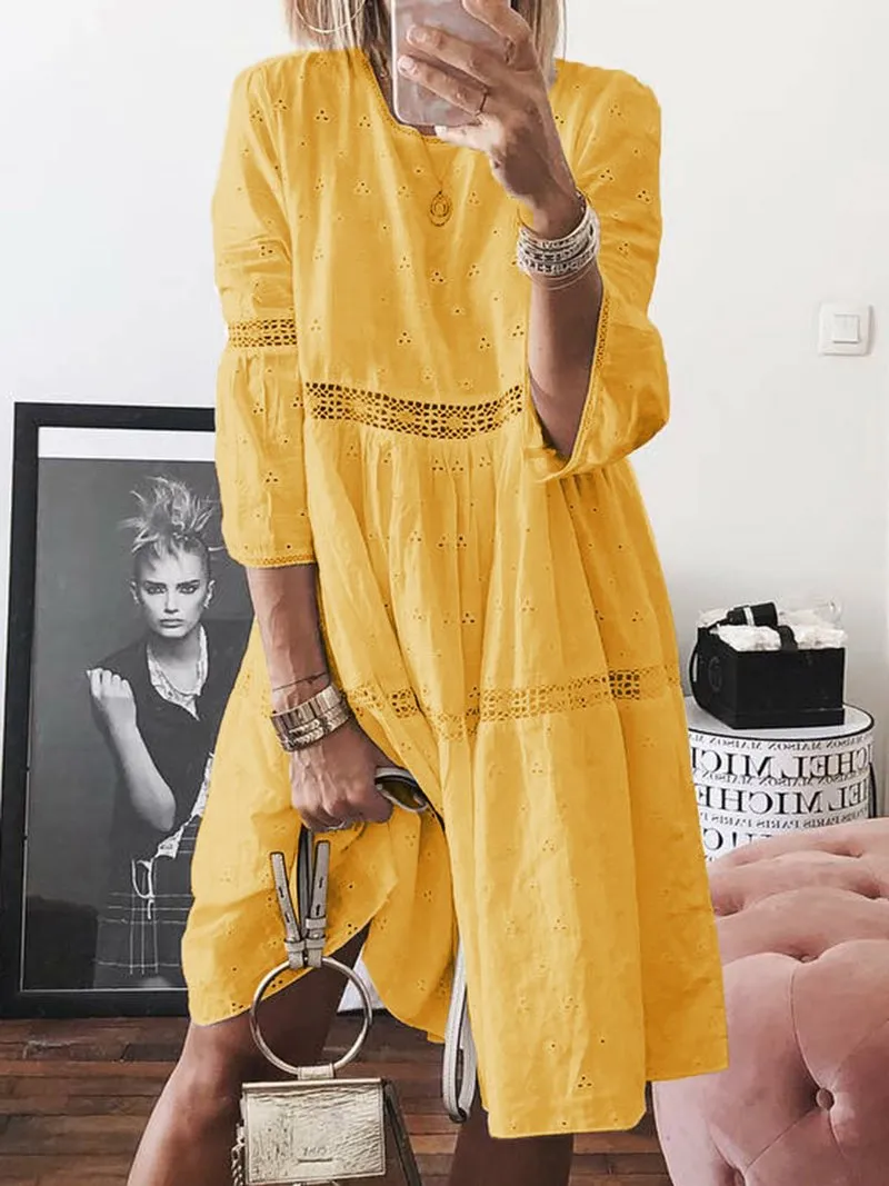 Claire - Embroidered cotton dress