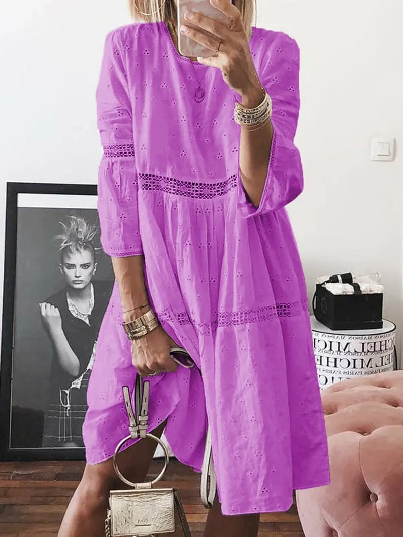 Claire - Embroidered cotton dress