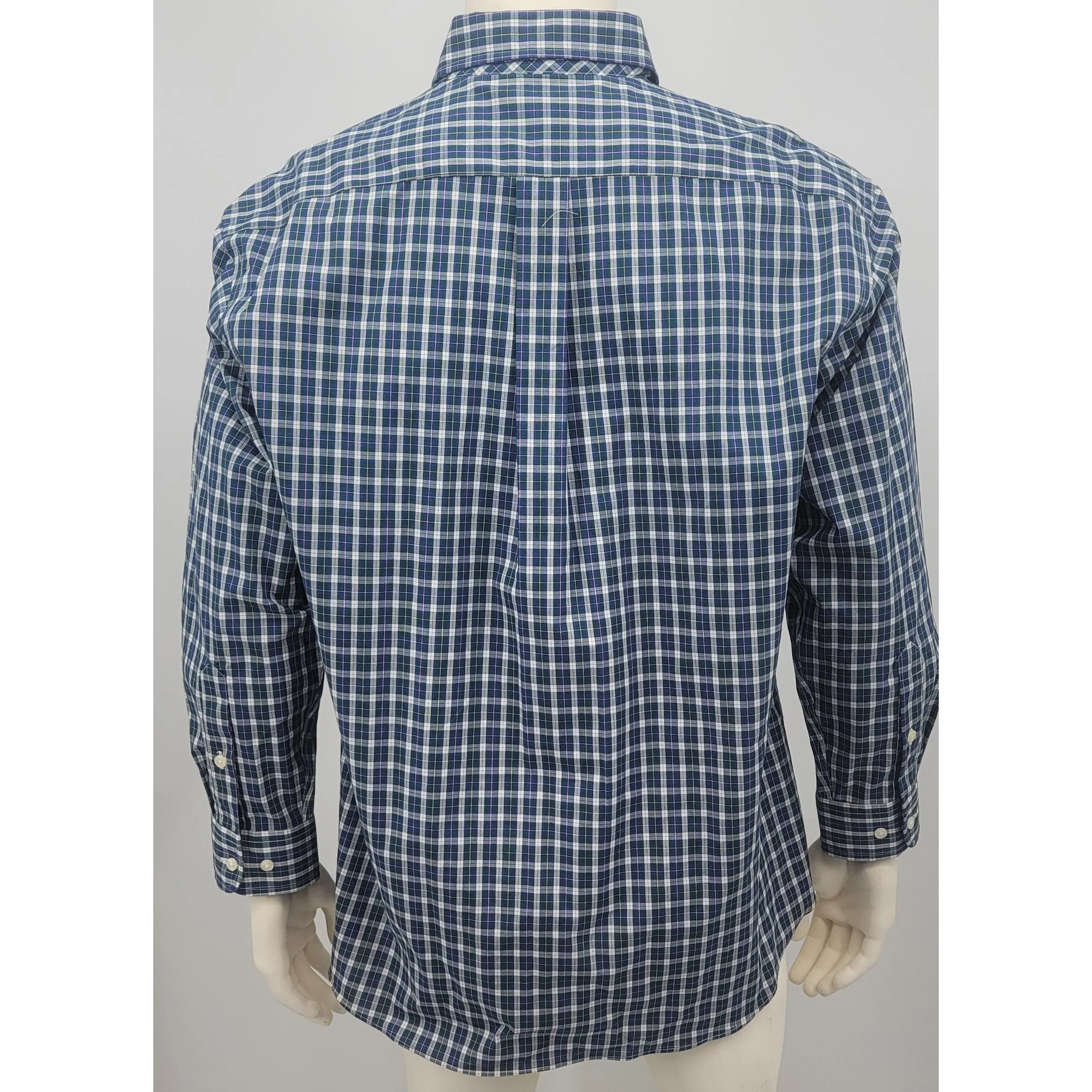 Club Room Men’s Classic/Regular Fit Stretch Plaid Dress Shirt