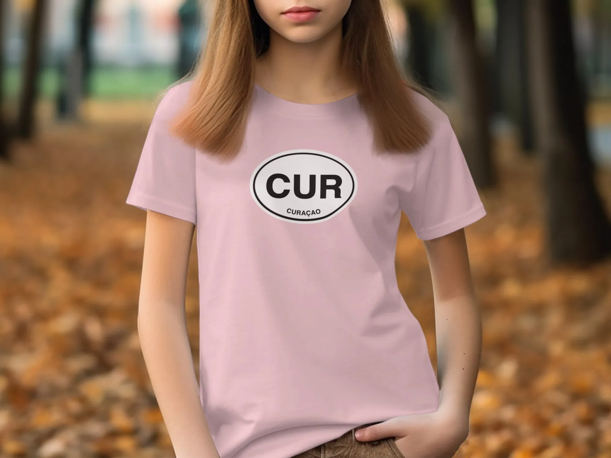 Curacao CUR Oval Emblem Design T-Shirts