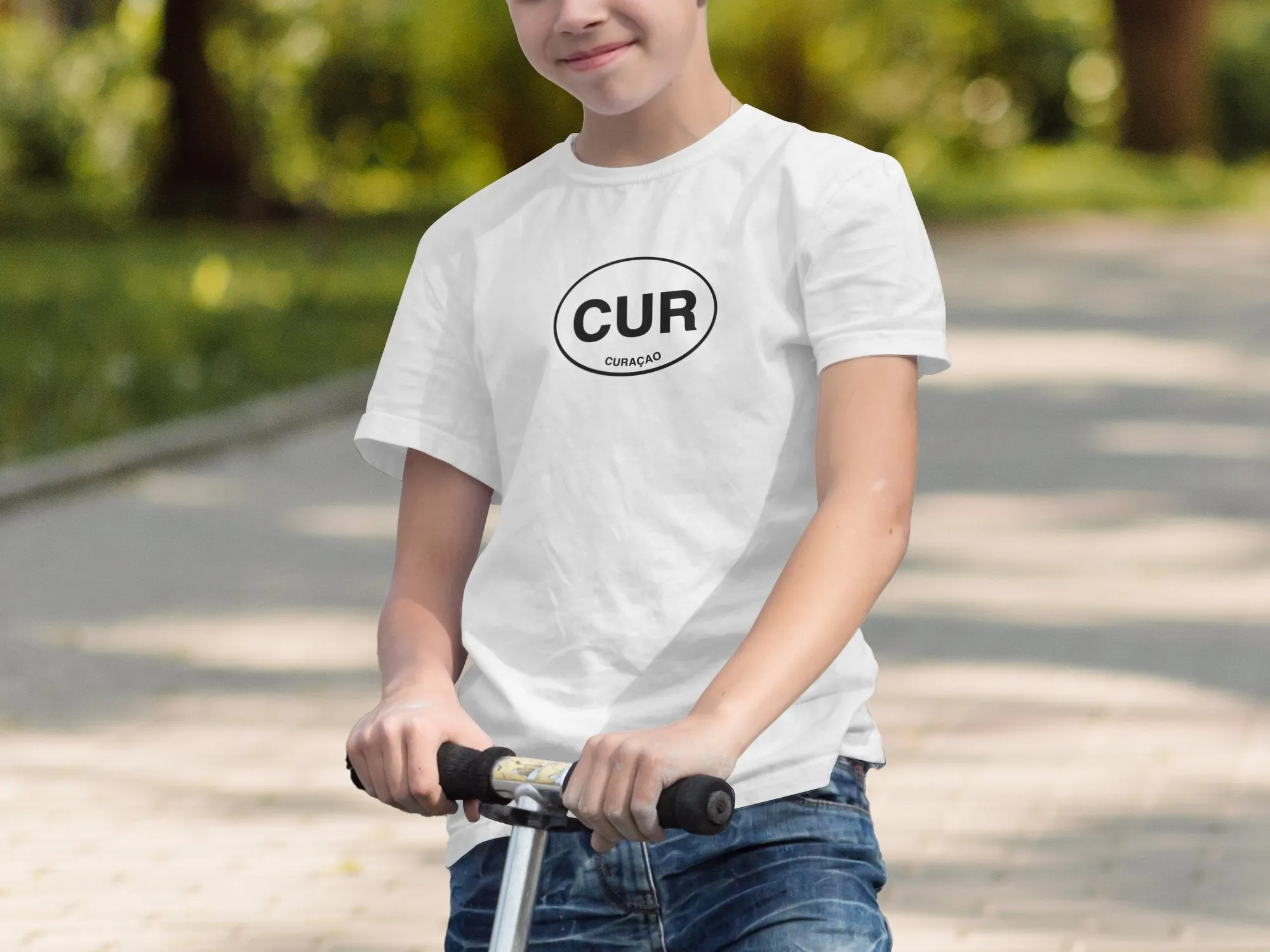 Curacao CUR Oval Emblem Design T-Shirts