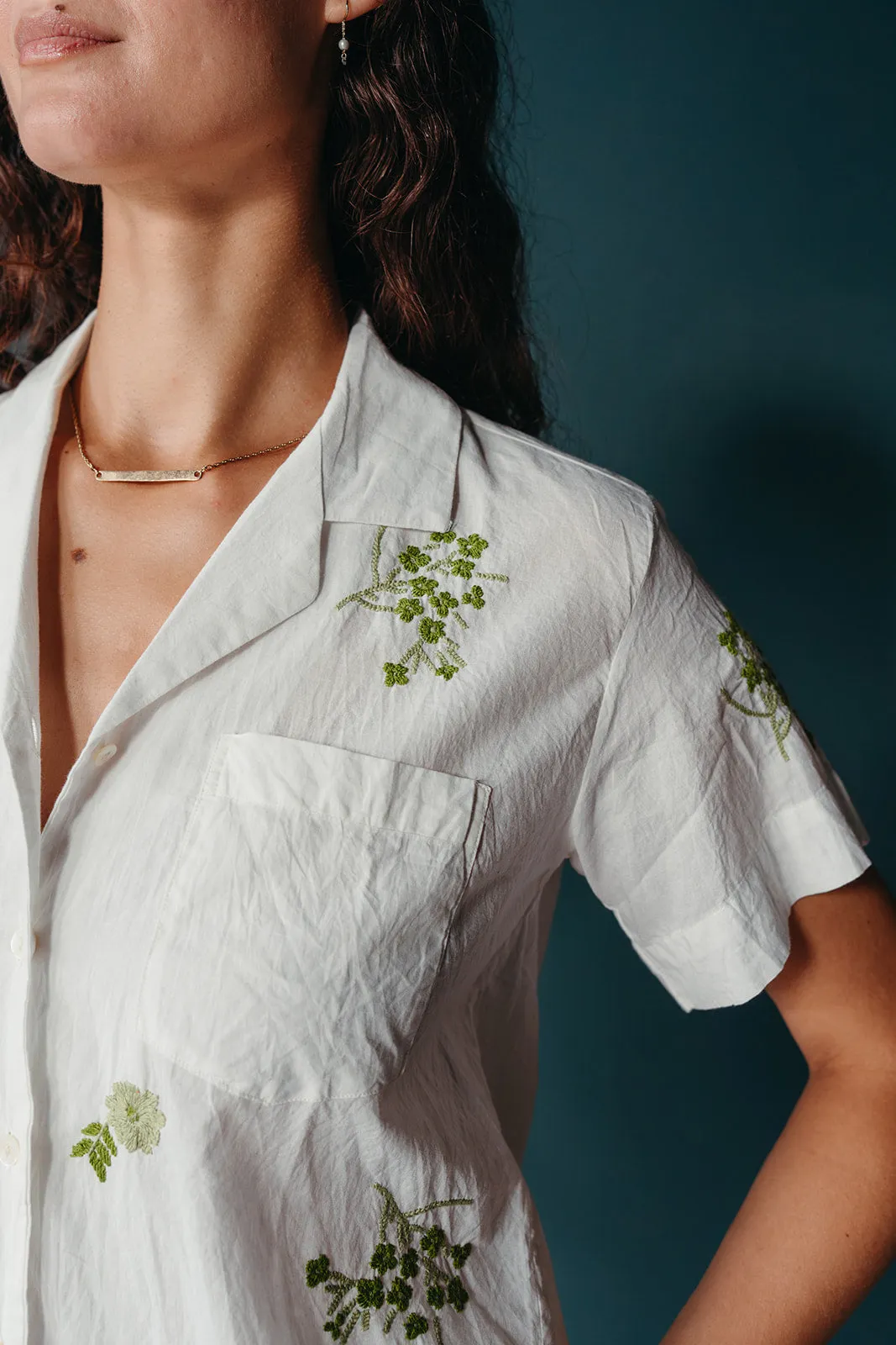 Embroidered Camp Shirt