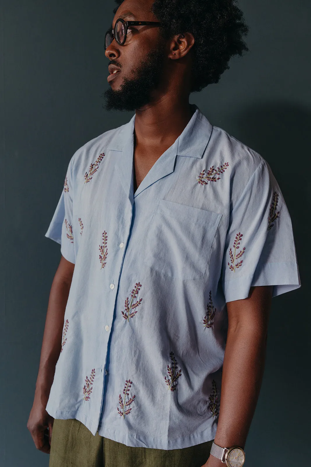 Embroidered Camp Shirt