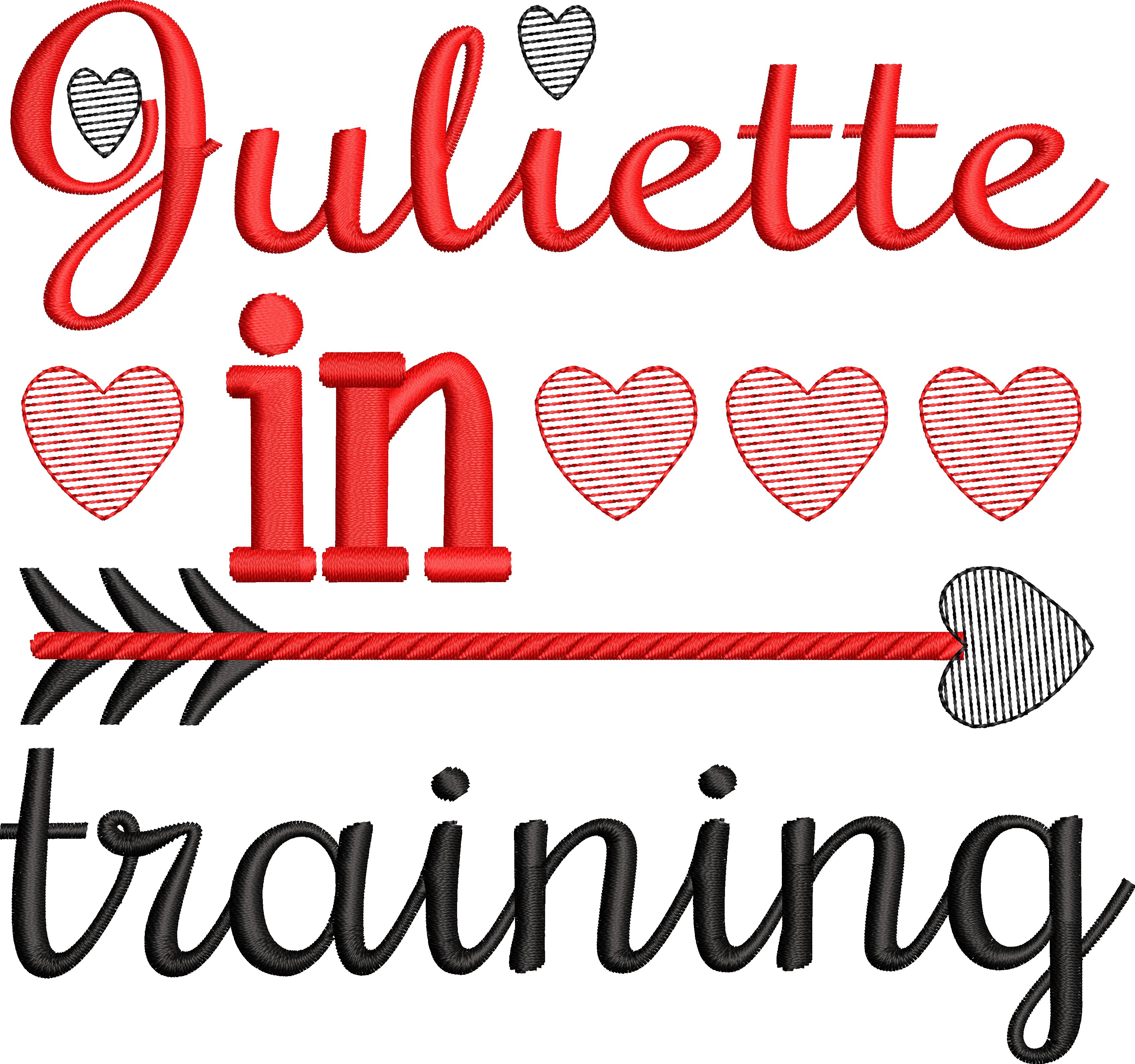 Exclusive Sketchy Valentines Juliette in Training Machine Embroidery Design 5x5