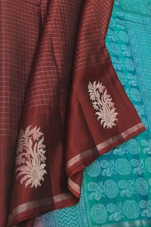 Exquisite Maroon Kanjeevaram Handloom Silk Saree