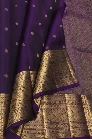 Exquisite Purple Kanjeevaram Silk Saree
