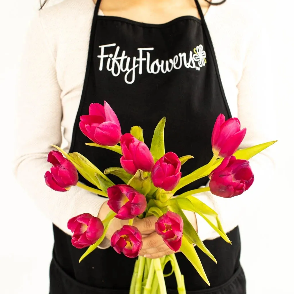 Flushed Berry Pink Tulips