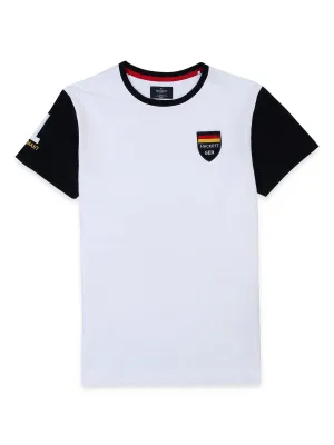 Hackett Mens S/S R-Neck Gemany Flag Printed T-Shirt HM 500498