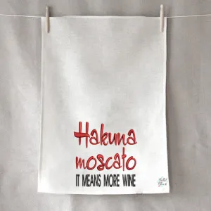 Hakuna Moscato Funny Wine Saying machine embroidery 5x7