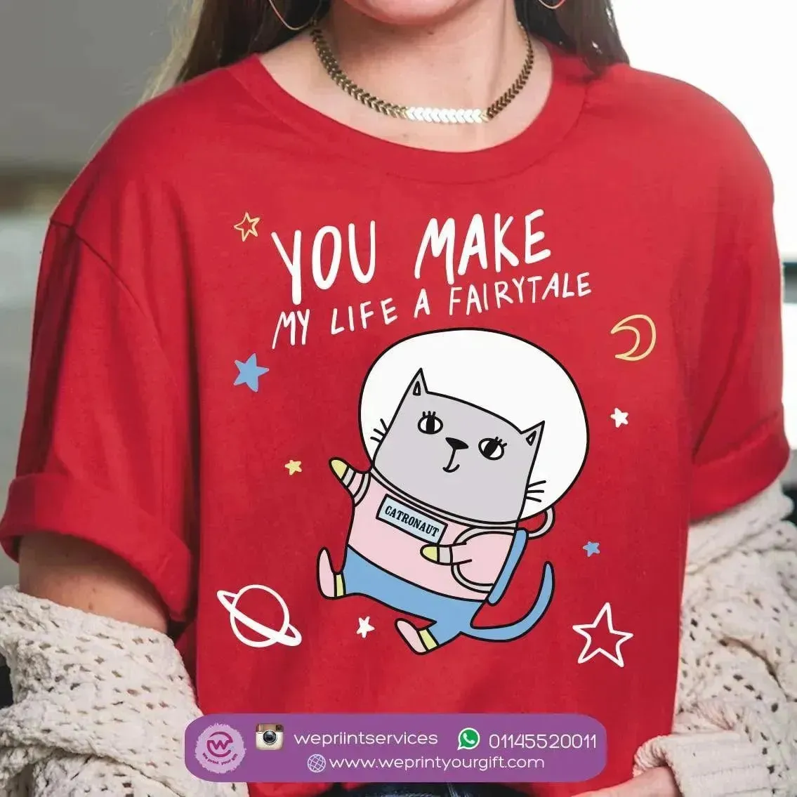 Half sleeve T-shirt - Cat