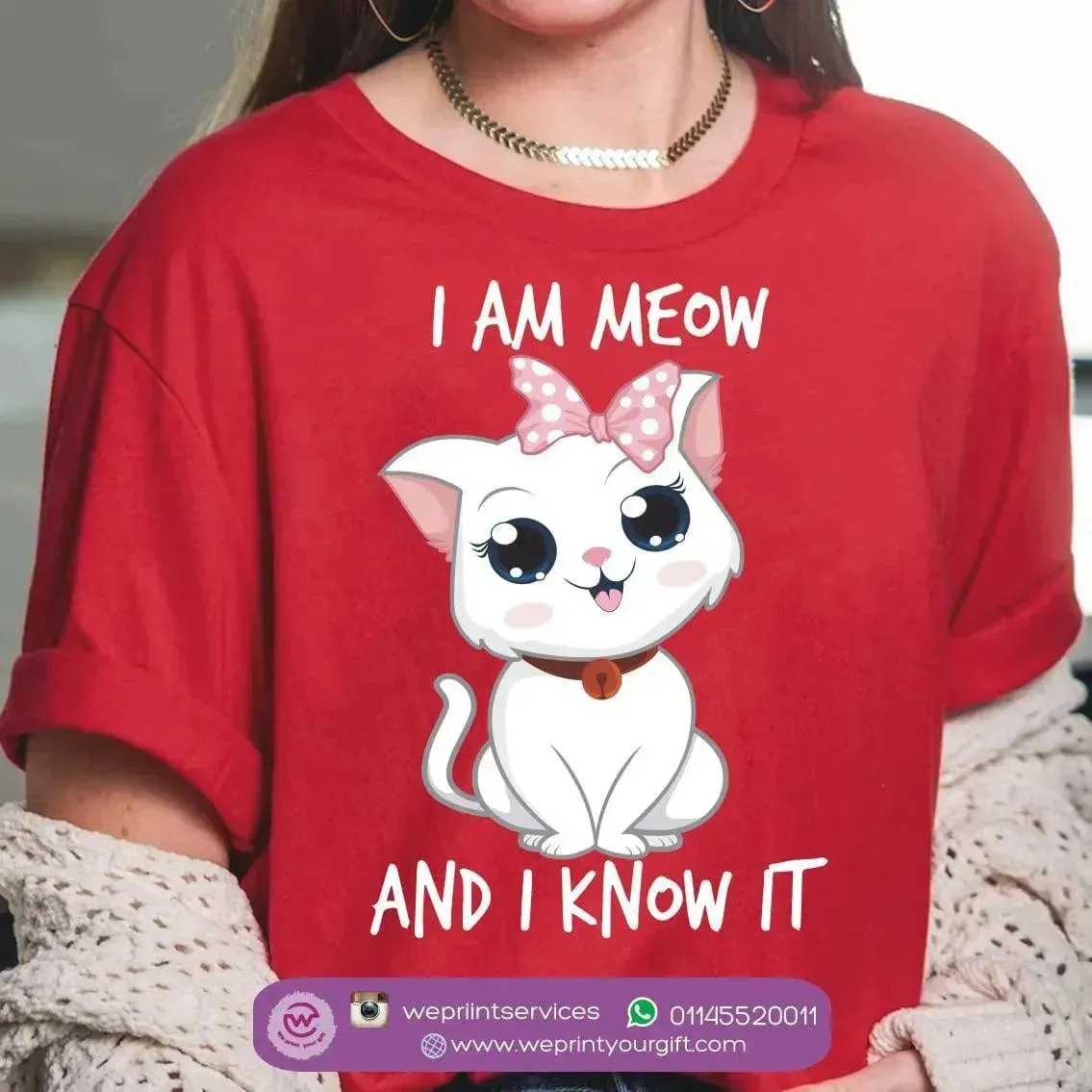 Half sleeve T-shirt - Cat