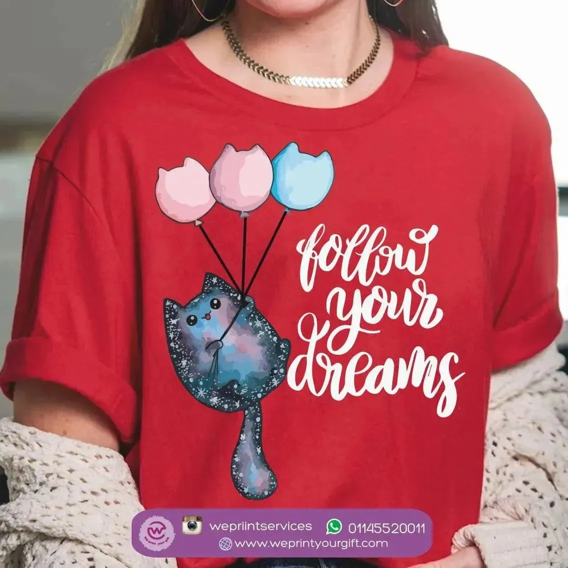 Half sleeve T-shirt - Cat