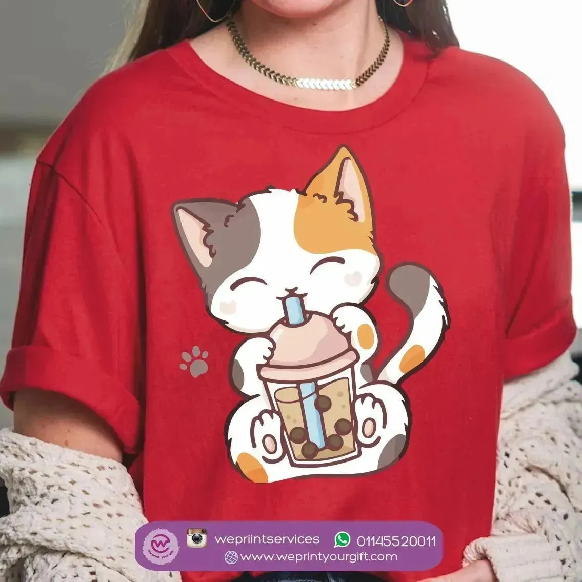 Half sleeve T-shirt - Cat