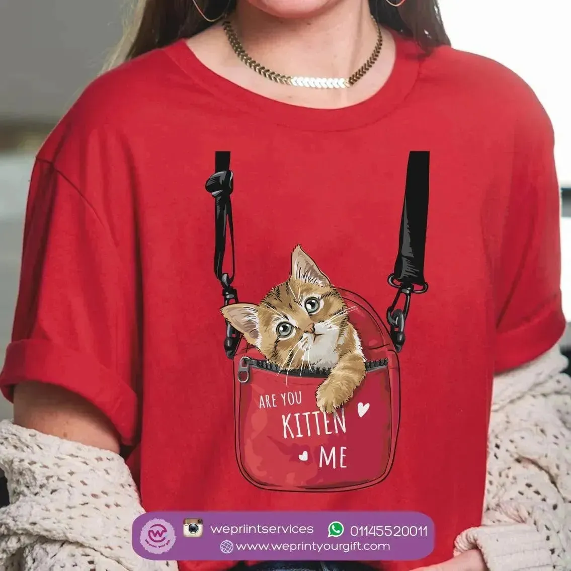 Half sleeve T-shirt - Cat
