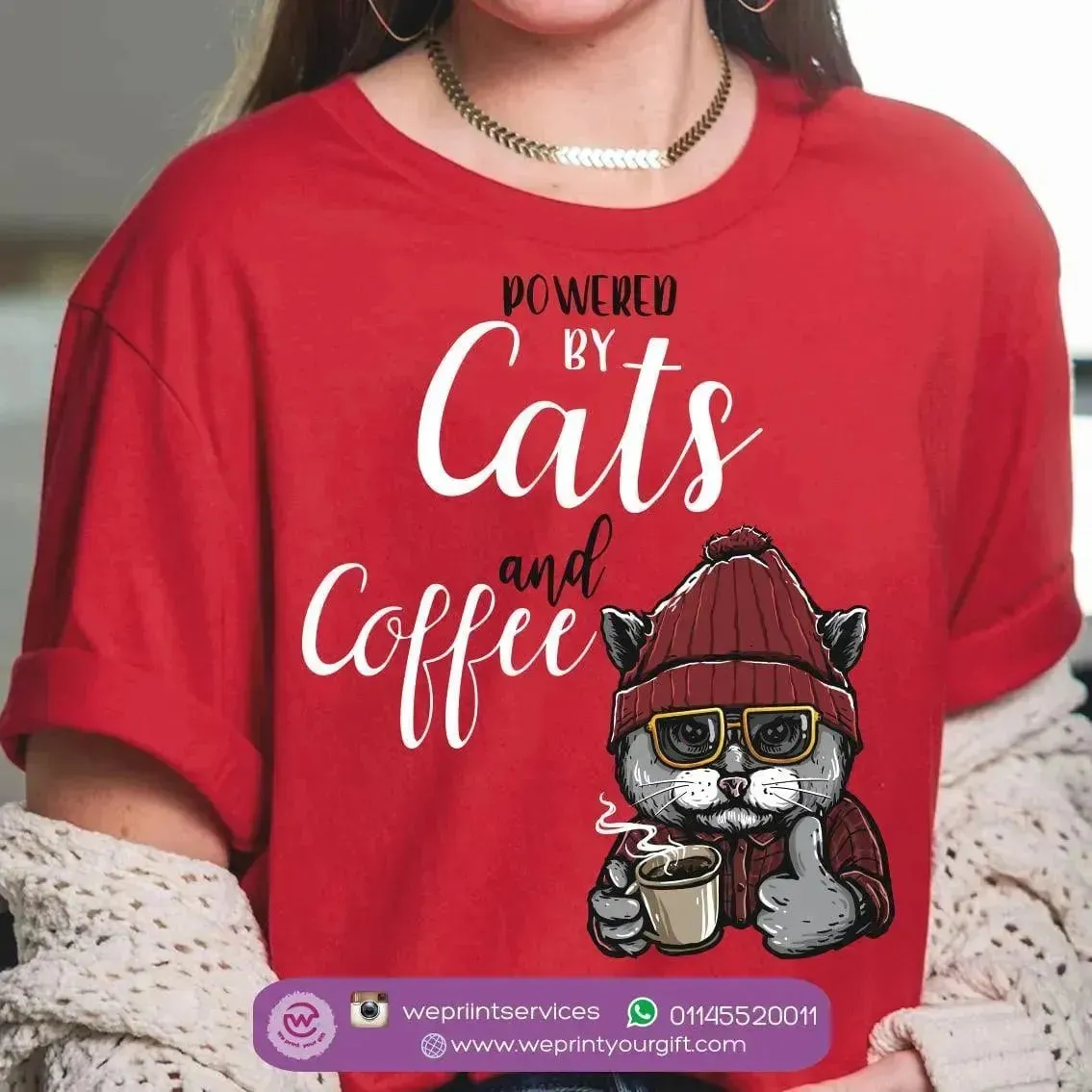 Half sleeve T-shirt - Cat