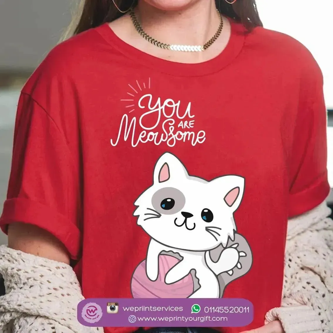 Half sleeve T-shirt - Cat