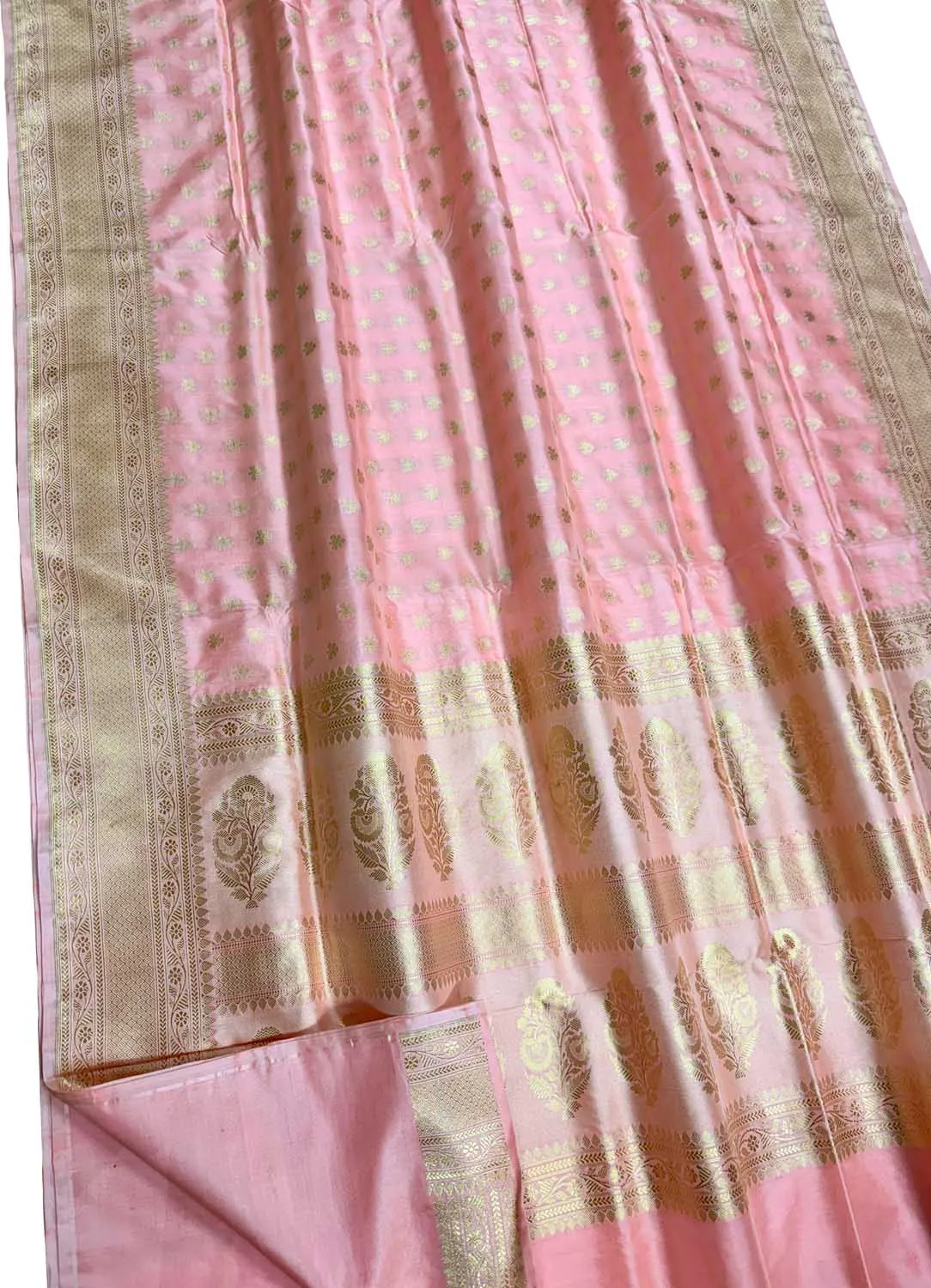 Handloom Banarasi Pure Katan Silk Saree with Small Booti