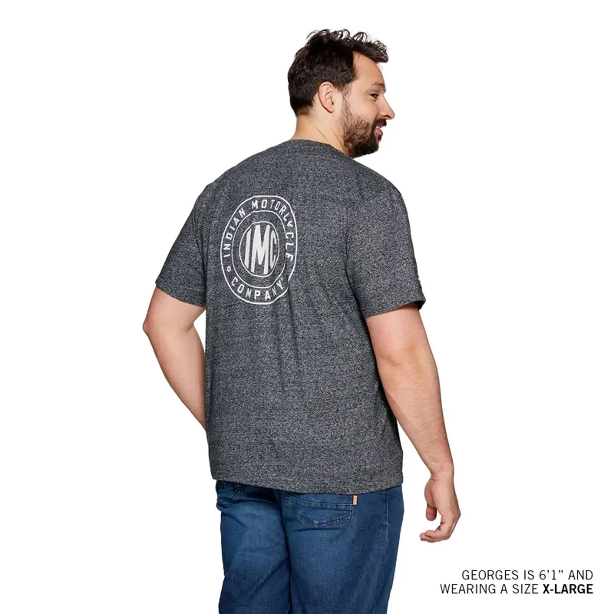Indian Motorcycle Mens IMC Icon Pocket T-Shirt Gray