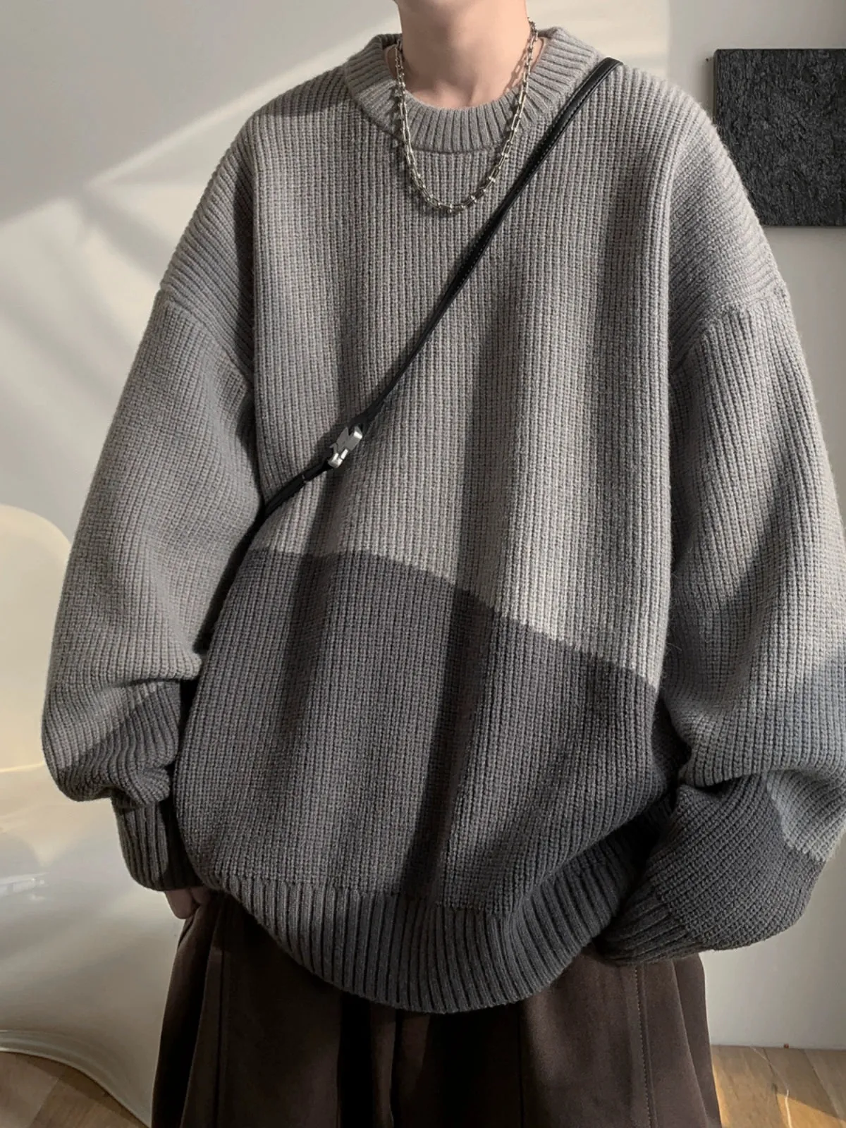 jpq Two Tone Knit Sweater