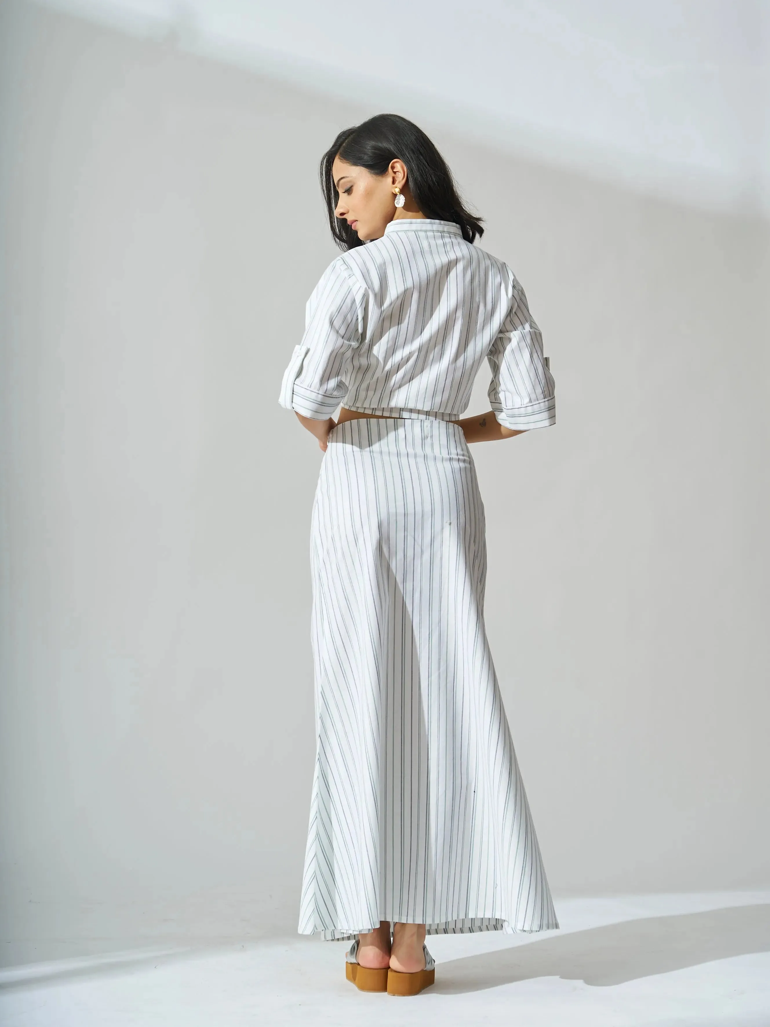 Knot and Flow Cotton Striped Co-ord Set
