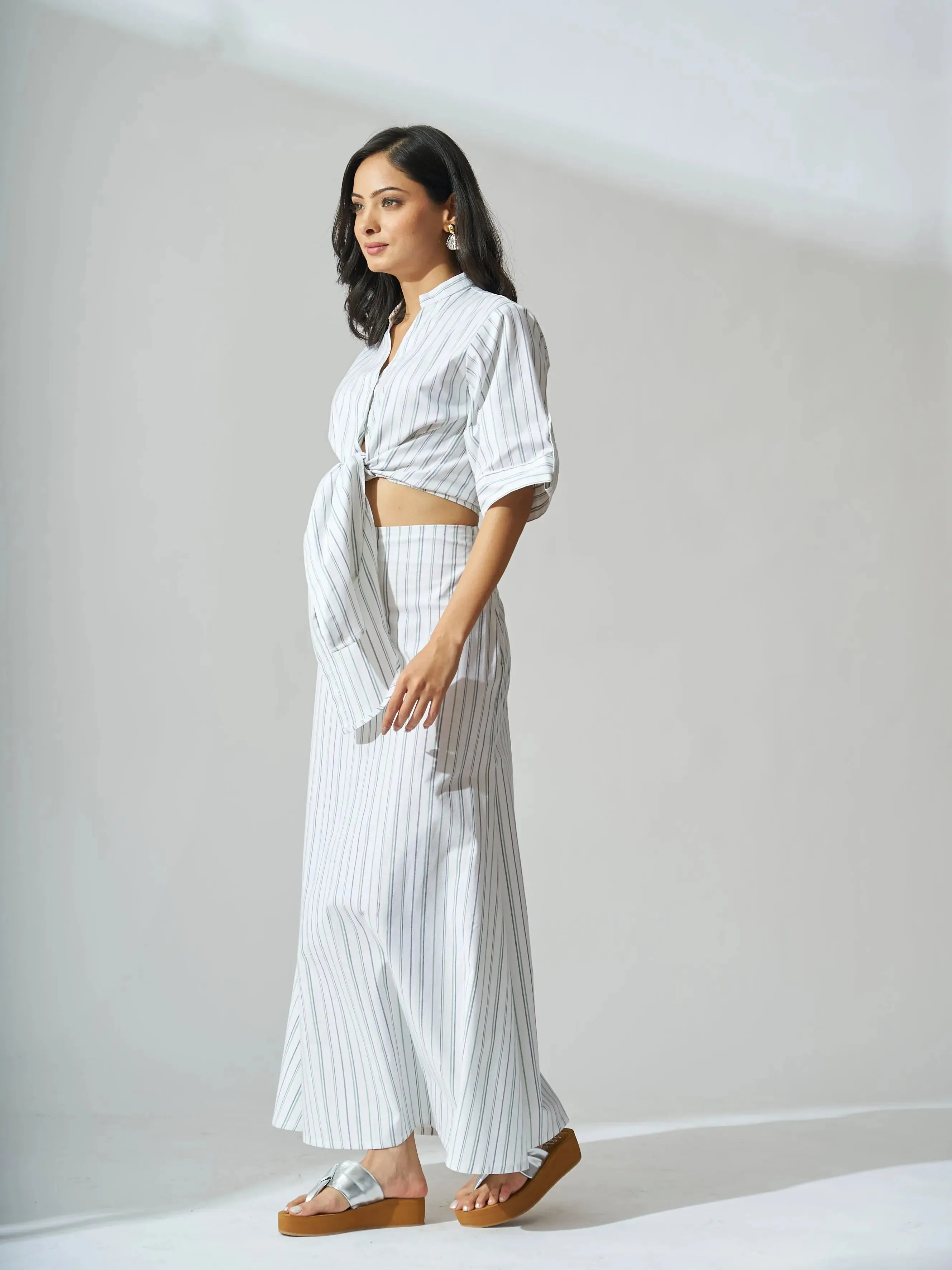 Knot and Flow Cotton Striped Co-ord Set