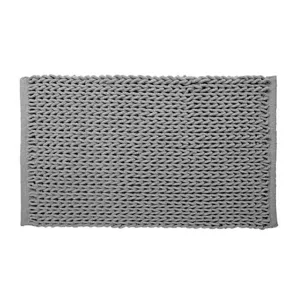 Marble Gray Braided Bath Mat 455673