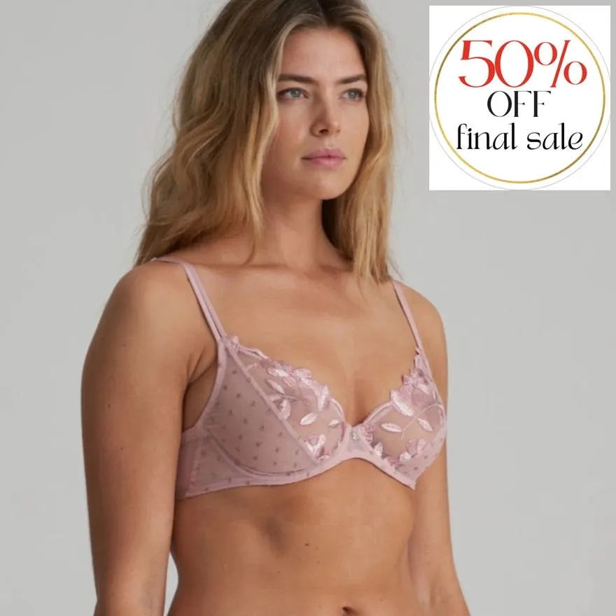 Marie Jo Agnes Deep Plunge Bra in Vintage Pink 0102590