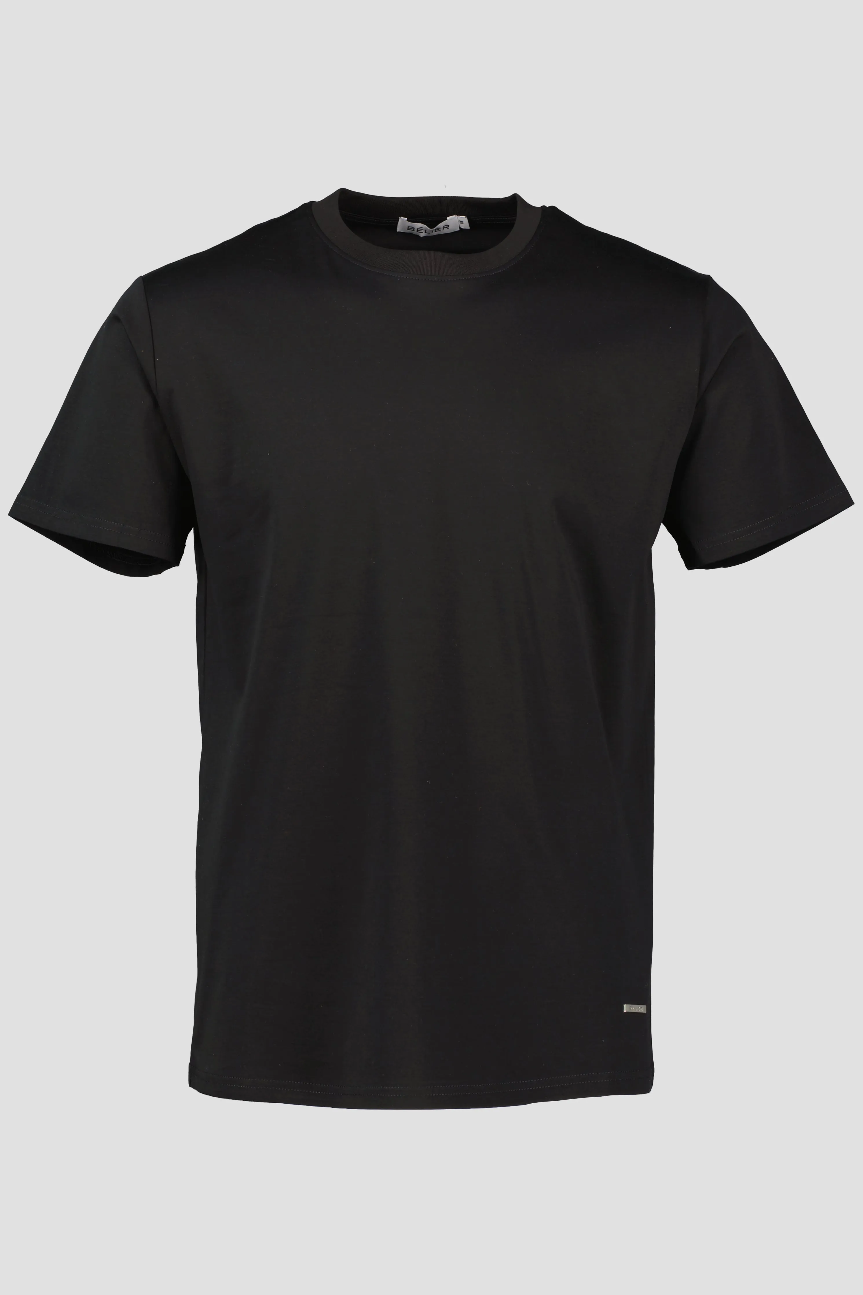 Men's Belier Black Mercerised T Shirt