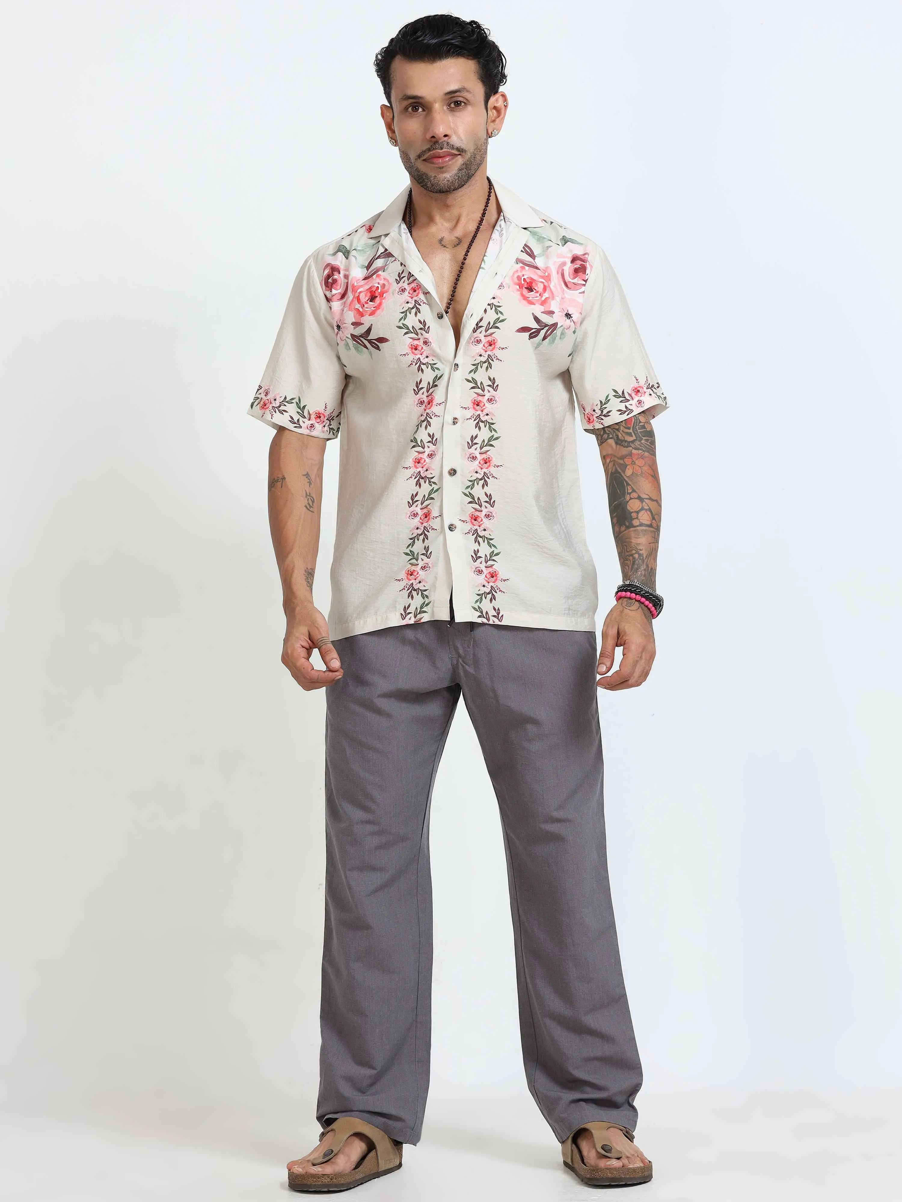 Moon Mist Floral Printed Shirt