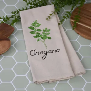 Oregano Herb Flour Sack Towel - Custom Embroidery