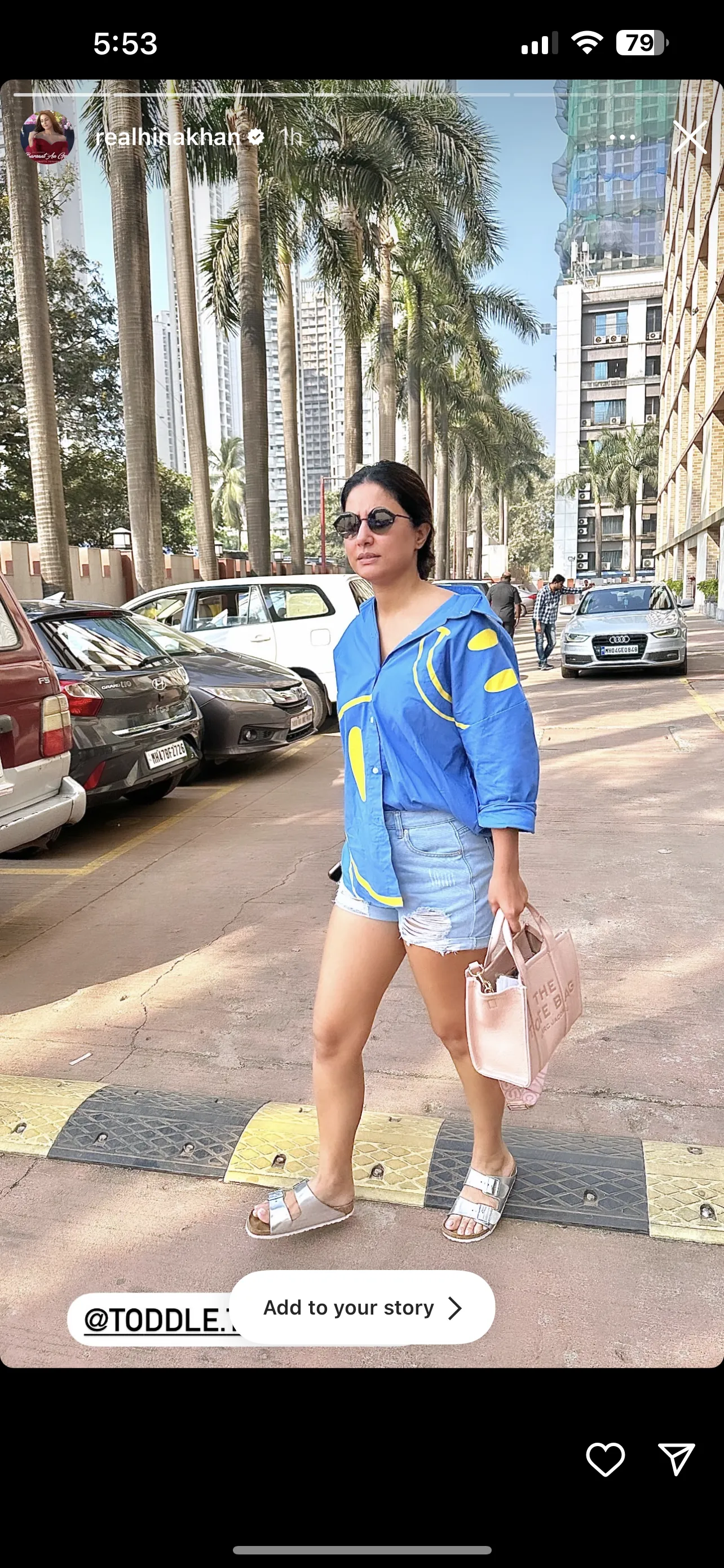Oversize Style Shirt BLUE BIG Smiley