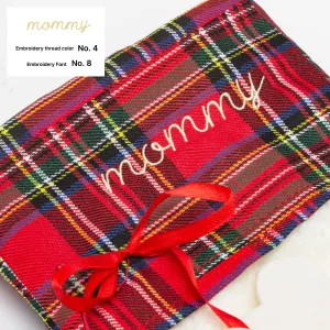 Personalized Paw Print shaped Embroidered Christmas Stocking