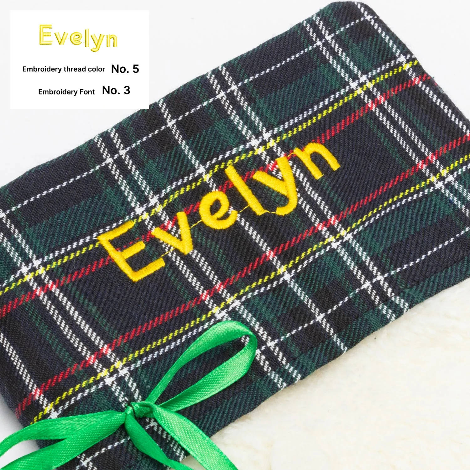 Personalized Paw Print shaped Embroidered Christmas Stocking