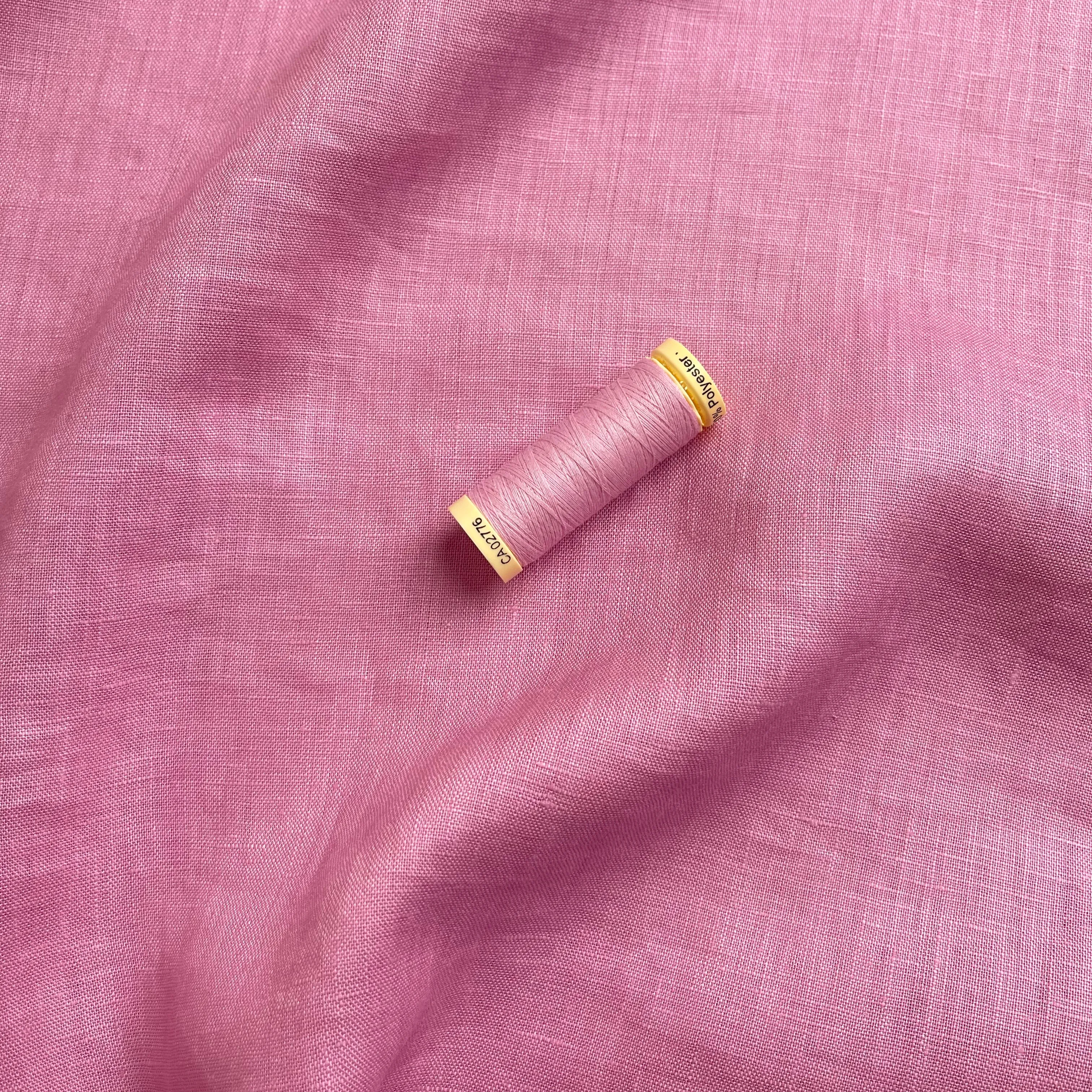 Pink Pure Fine Linen Fabric