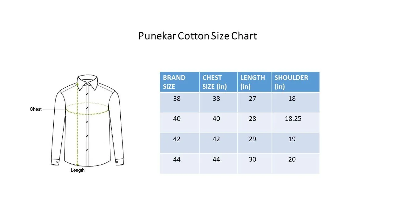 Punekar Cotton White Blue Color Printed Pure Cotton Handmade Formal Shirt for Men's.